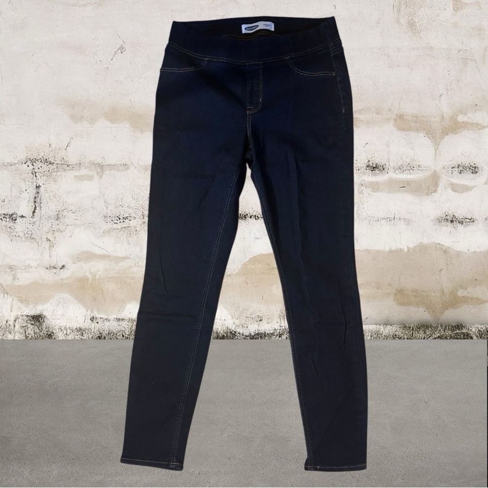 Old Navy Women's Pull One Rockstar Dark Blue Jeggings Size 10